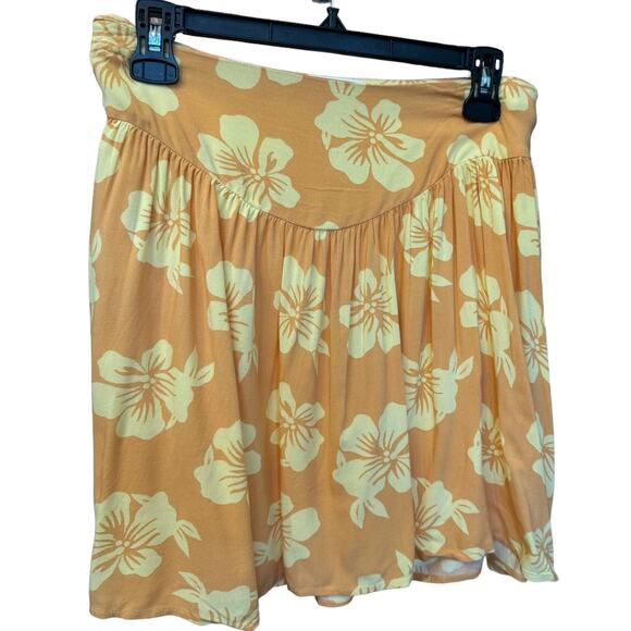 New ~ ABOUND , NORDSTROM ~ Floral Print Pull On Mini Skirt Size L 100% VISCOSE - Picture 2 of 5
